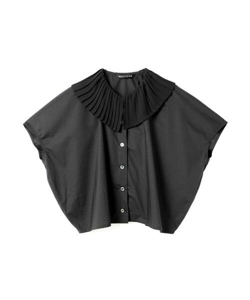 mizuiro ind プリーツカラーシャツ （シャツ・ブラウス