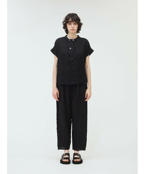 セール】 mizuiro ind リネンスタンドカラーシャツ （シャツ