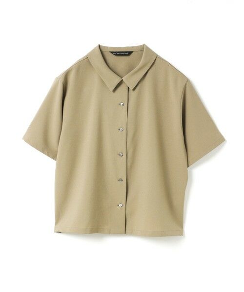 mizuiro ind/ミズイロインド mizuiro ind ポプリンハーフスリーブシャツ ベージュ(color20) FREE mizuiro ind/ミズイロインド mizuiro ind ポプリンハーフスリーブシャツ ベージュ(color20) FREE