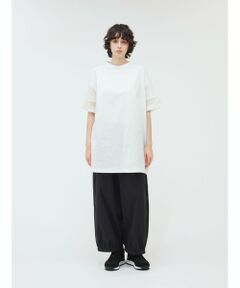 mizuiro ind メッシュスリーブチュニックワンピース