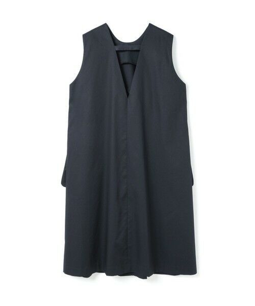 ほぼ未使用✨ミズイロインド　23SS リネン100% ジレワンピース　ネイビー ほぼ未使用✨ミズイロインド 23SS リネン100% ジレワンピース