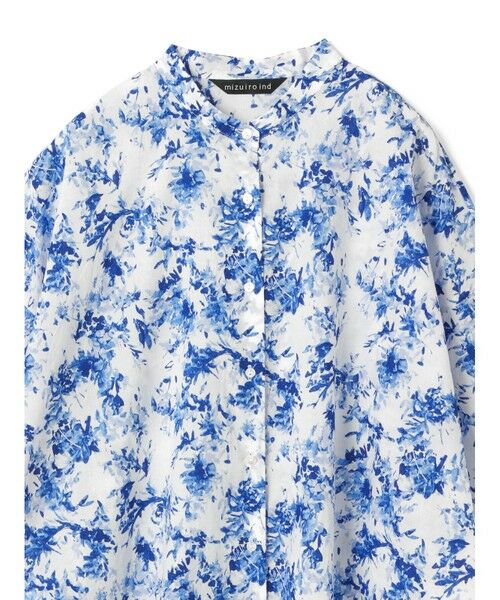 mizuiroind ミズイロインド 長袖ワンピース 花柄 ホワイト FREE