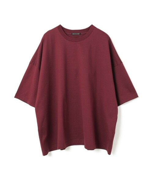 mizuiro ind/ミズイロインド mizuiro ind クルーネックワイドチュニック ワイン(color43) FREE mizuiro ind/ミズイロインド mizuiro ind クルーネックワイドチュニック ワイン(color43) FREE