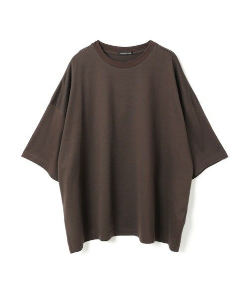 mizuiro ind / ミズイロインド ドレス | mizuiro ind クルーネックワイドチュニック(ダークブラウン(color45))