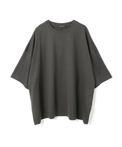 mizuiro ind / ミズイロインド ドレス | mizuiro ind クルーネックワイドチュニック(ダークグレー(color92))