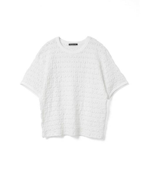 セール】 mizuiro ind ストレッチレースクルーネックTシャツ
