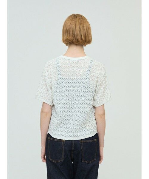 mizuiro ind - 【mizuiroind】(F) 花柄 刺繍 レース カットソー シャツ mizuiroind ミズイロインド mizuiro ind ブラウス レース