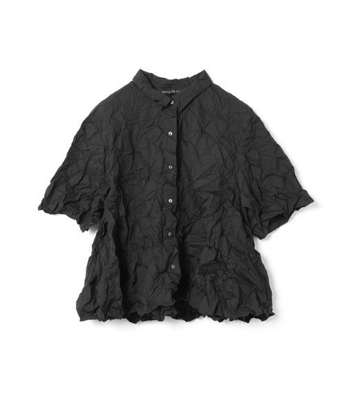セール】 mizuiro ind ワッシャープリーツフレアチェックシャツ