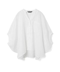 mizuiro ind / ミズイロインド シャツ・ブラウス | mizuiro ind リネンスタンドカラーコクーンシャツ