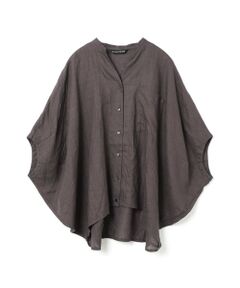 mizuiro ind / ミズイロインド シャツ・ブラウス | mizuiro ind リネンスタンドカラーコクーンシャツ