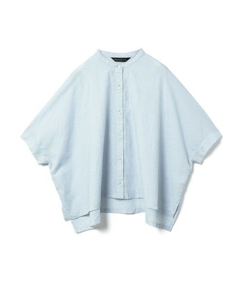 セール】 mizuiro ind リネンスタンドカラーワイドシャツ