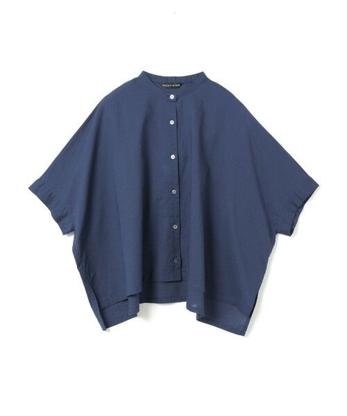 mizuiro ind リネンスタンドカラーワイドシャツ （シャツ