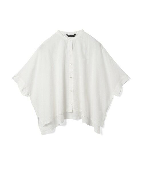セール】 mizuiro ind リネンスタンドカラーワイドシャツ