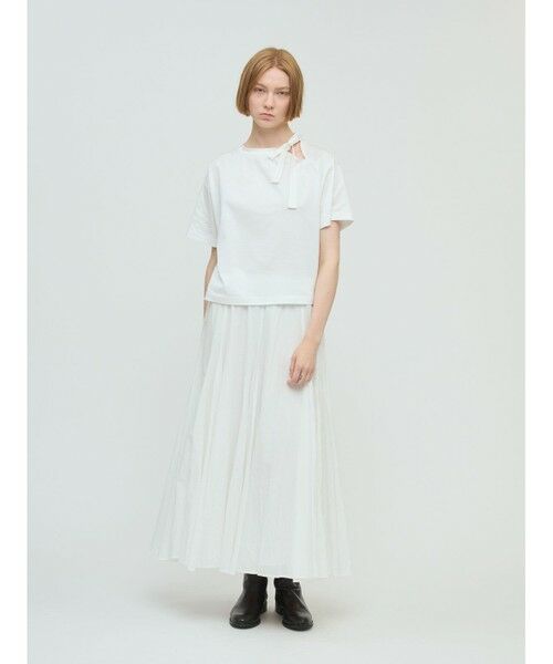 yurara　未使用品　mizuirmoindo　カットソー セール】 mizuiro ind リボンカラーTシャツ （カットソー