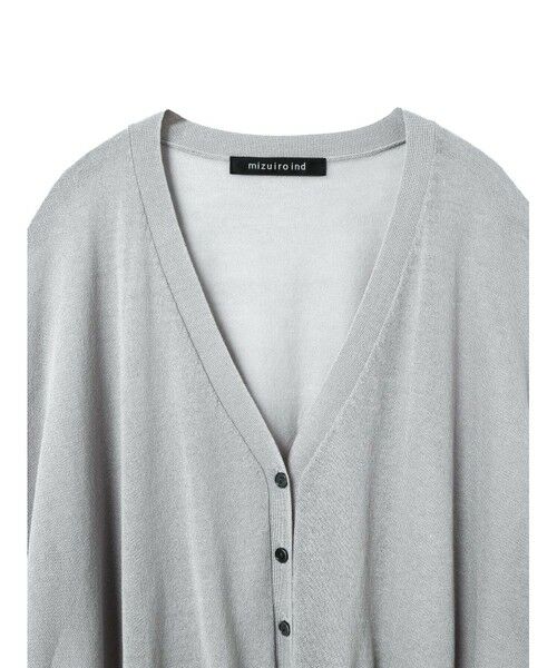 mizuiro ind / ミズイロインド カーディガン・ボレロ | mizuiro ind Vネックワイドカーディガン | 詳細3