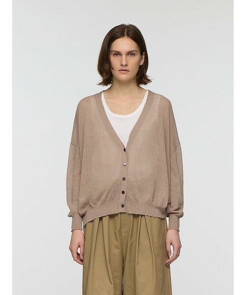 mizuiro ind / ミズイロインド カーディガン・ボレロ | mizuiro ind Vネックワイドカーディガン（ベージュ(color20)）