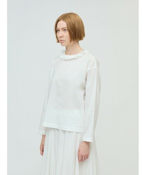 mizuiro ind / ミズイロインド シャツ・ブラウス | mizuiro ind フリルカラープルオーバーシャツ | 詳細3