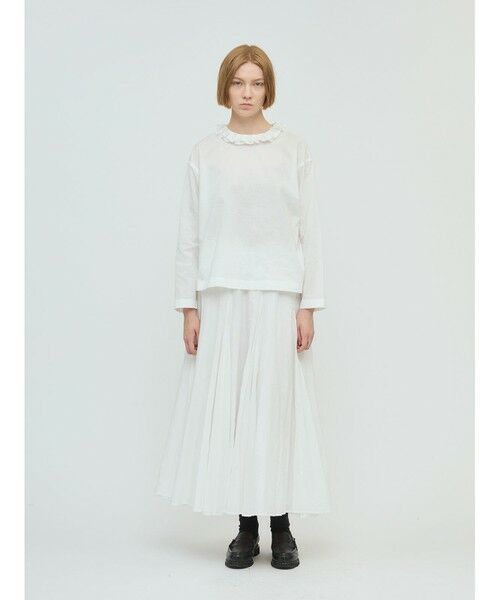 mizuiro ind / ミズイロインド シャツ・ブラウス | mizuiro ind フリルカラープルオーバーシャツ | 詳細5