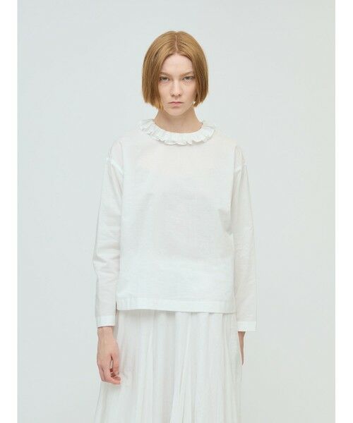 mizuiro ind フリルカラープルオーバーシャツ （シャツ