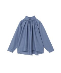 mizuiro ind / ミズイロインド シャツ・ブラウス | mizuiro ind スタンドシャツカラーギャザーシャツ