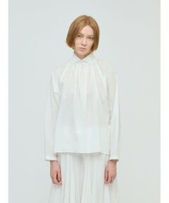 mizuiro ind / ミズイロインド シャツ・ブラウス | mizuiro ind スタンドシャツカラーギャザーシャツ