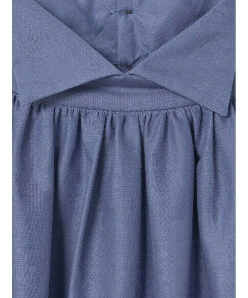 mizuiro ind / ミズイロインド シャツ・ブラウス | mizuiro ind スタンドシャツカラーギャザーシャツ | 詳細1