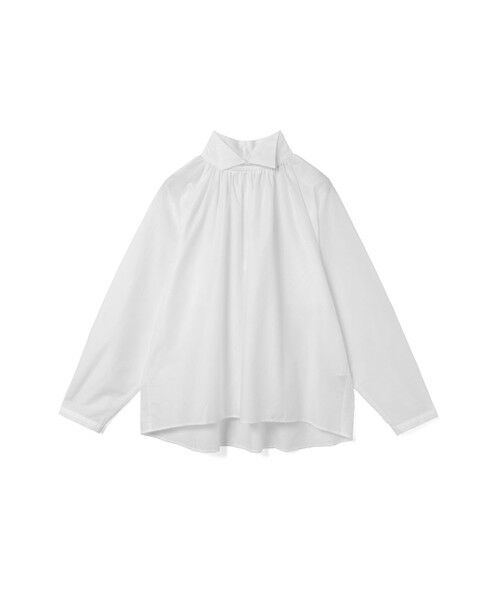 mizuiro ind / ミズイロインド シャツ・ブラウス | mizuiro ind スタンドシャツカラーギャザーシャツ | 詳細9