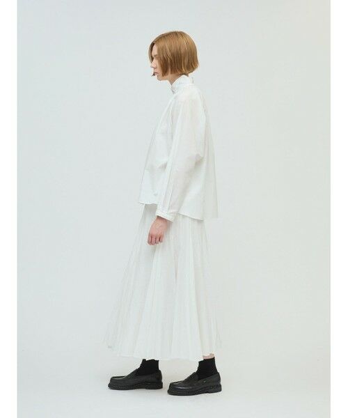 mizuiro ind / ミズイロインド シャツ・ブラウス | mizuiro ind スタンドシャツカラーギャザーシャツ | 詳細16