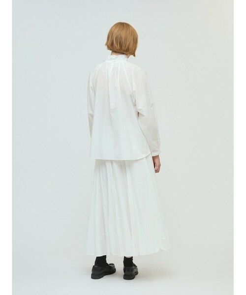 mizuiro ind / ミズイロインド シャツ・ブラウス | mizuiro ind スタンドシャツカラーギャザーシャツ | 詳細17
