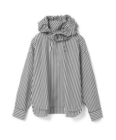 mizuiro ind / ミズイロインド シャツ・ブラウス | mizuiro ind ストライプフードシャツ