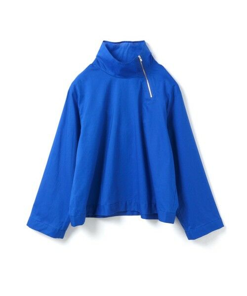 mizuiro ind/ミズイロインド mizuiro ind ジップハイネックカラープルオーバー ブルー(color31) FREE mizuiro ind/ミズイロインド mizuiro ind ジップハイネックカラープルオーバー ブルー(color31) FREE