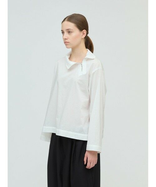 mizuiro ind / ミズイロインド シャツ・ブラウス | mizuiro ind ジップハイネックカラープルオーバー | 詳細13