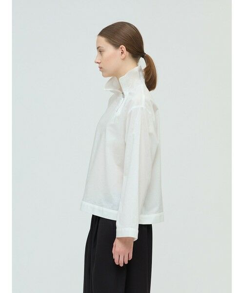 mizuiro ind / ミズイロインド シャツ・ブラウス | mizuiro ind ジップハイネックカラープルオーバー | 詳細14