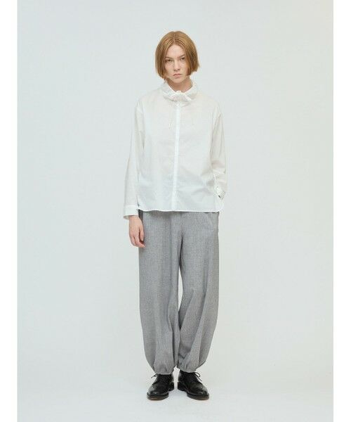 mizuiro ind / ミズイロインド シャツ・ブラウス | mizuiro ind ギャザースタンドカラーシャツ | 詳細18