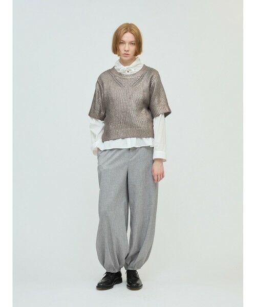 mizuiro ind / ミズイロインド シャツ・ブラウス | mizuiro ind ギャザースタンドカラーシャツ | 詳細22