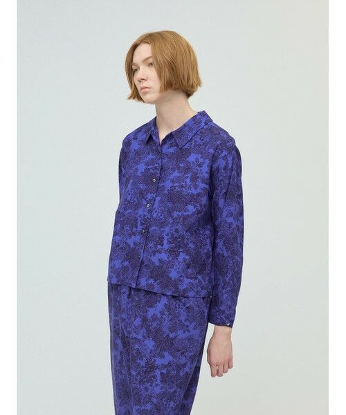 mizuiro ind / ミズイロインド シャツ・ブラウス | mizuiro ind プリントベーシックシャツ | 詳細3