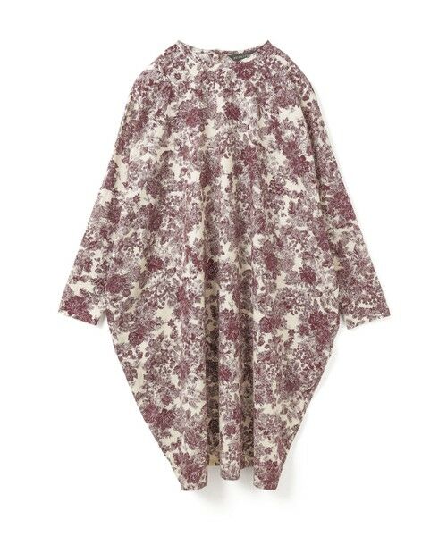 mizuiro ind / ミズイロインド ドレス | mizuiro ind プリントコクーンワイドワンピース(ベージュ(color20))