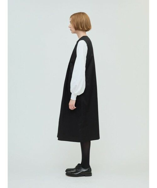 mizuiro ind / ミズイロインド ロング・マキシ丈ワンピース | mizuiro ind クルーネックピンタックワンピース | 詳細9