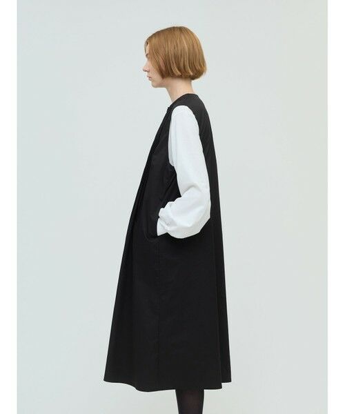 mizuiro ind / ミズイロインド ロング・マキシ丈ワンピース | mizuiro ind クルーネックピンタックワンピース | 詳細13