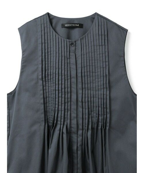 mizuiro ind / ミズイロインド ロング・マキシ丈ワンピース | mizuiro ind クルーネックピンタックワンピース | 詳細16