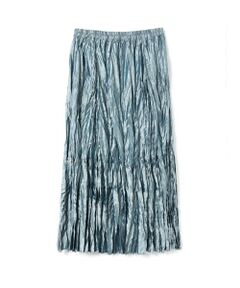 mizuiro ind / ミズイロインド ミニ・ひざ丈スカート | mizuiro ind サテンワッシャープリーツスカート