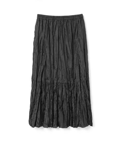 mizuiro ind / ミズイロインド ミニ・ひざ丈スカート | mizuiro ind サテンワッシャープリーツスカート | 詳細4