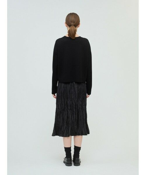 mizuiro ind / ミズイロインド ミニ・ひざ丈スカート | mizuiro ind サテンワッシャープリーツスカート | 詳細7