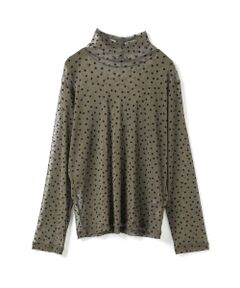mizuiro ind / ミズイロインド カットソー | mizuiro ind メッシュドットハイネックプルオーバー