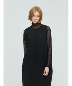 mizuiro ind / ミズイロインド カットソー | mizuiro ind メッシュドットハイネックプルオーバー