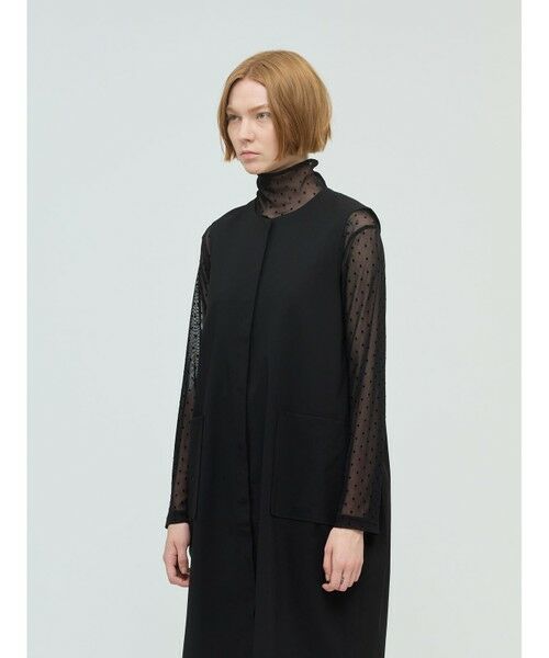 mizuiro ind / ミズイロインド カットソー | mizuiro ind メッシュドットハイネックプルオーバー | 詳細13