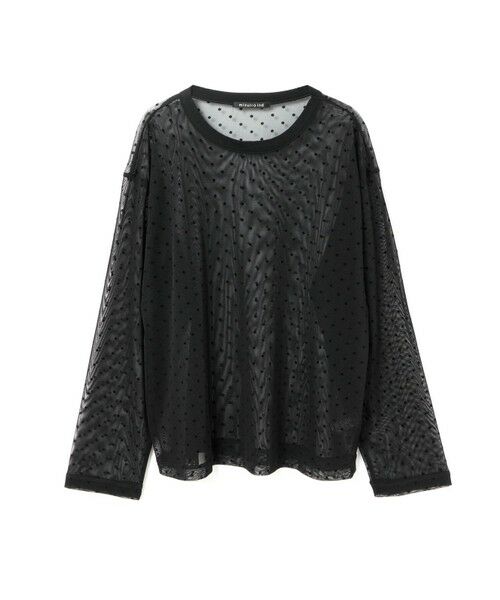 mizuiro ind メッシュドットクルーネックプルオーバー （シャツ