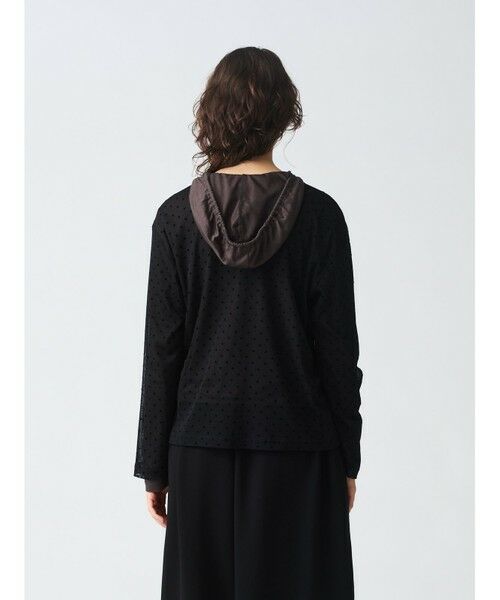 mizuiro ind メッシュドットクルーネックプルオーバー （シャツ