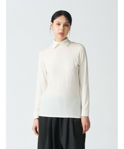 mizuiro ind / ミズイロインド カットソー | mizuiro ind シャツカラーハイネックプルオーバー | 詳細8