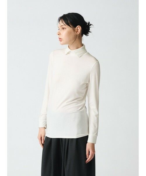 mizuiro ind / ミズイロインド カットソー | mizuiro ind シャツカラーハイネックプルオーバー | 詳細9